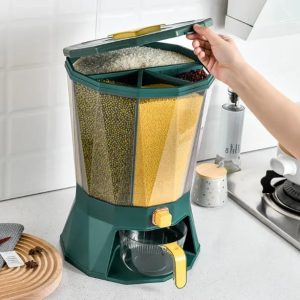 4 Grid Rice Dispenser Cereal Container